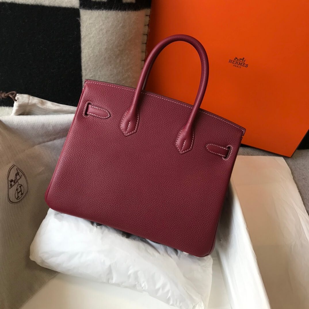 Hermes Birkin Brownish Crimson Bag - Image 3