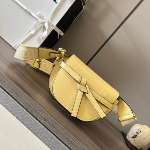 Loewe Gate Small Jacquard-trimmed Shoulder Bag