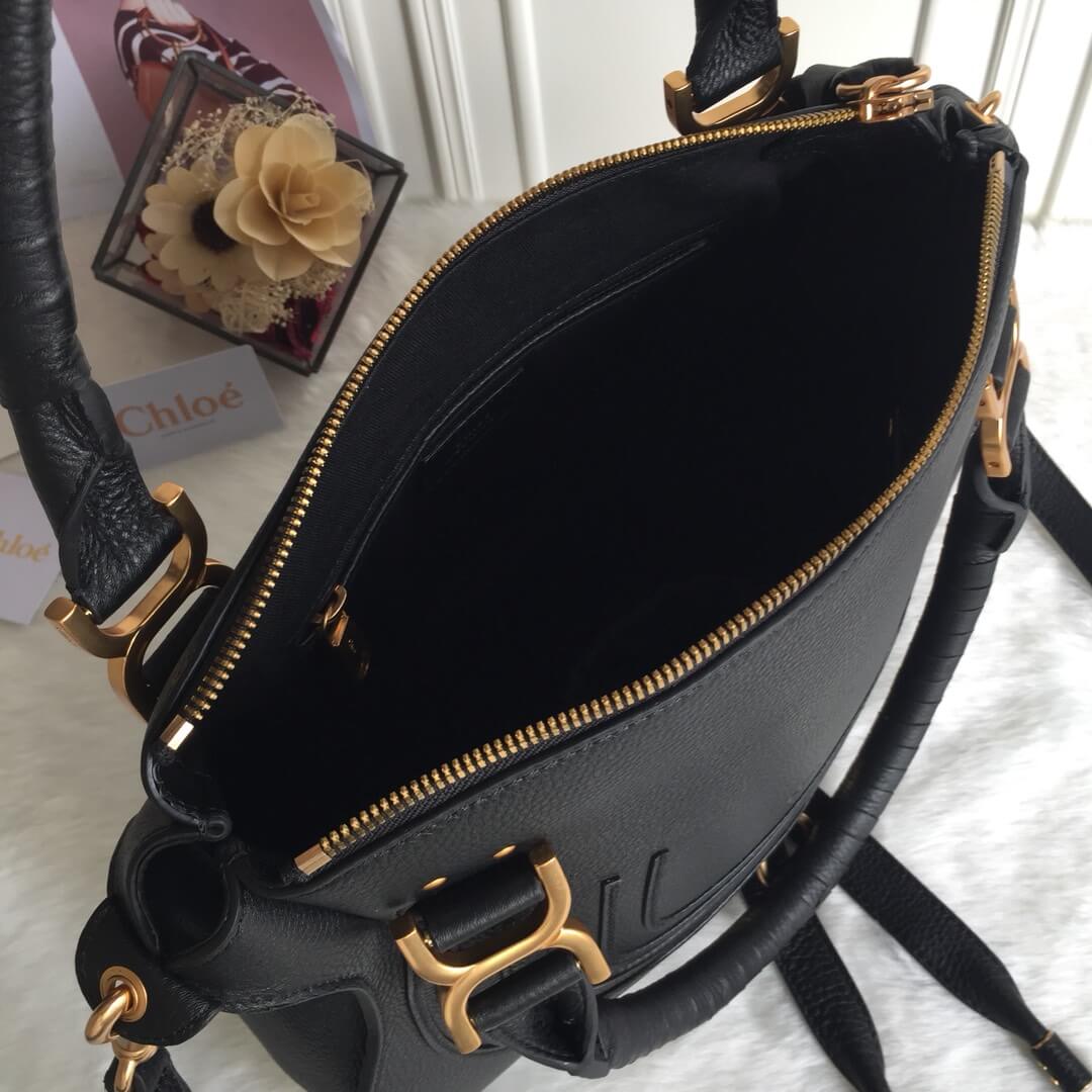 Chloe Marcie Double Carry Bag Black - Image 2
