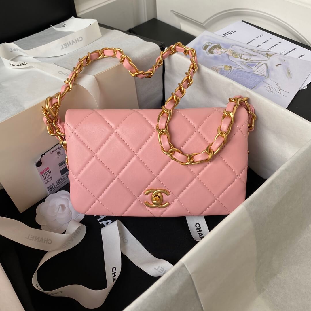Chanel Small Flap Bag In Pink