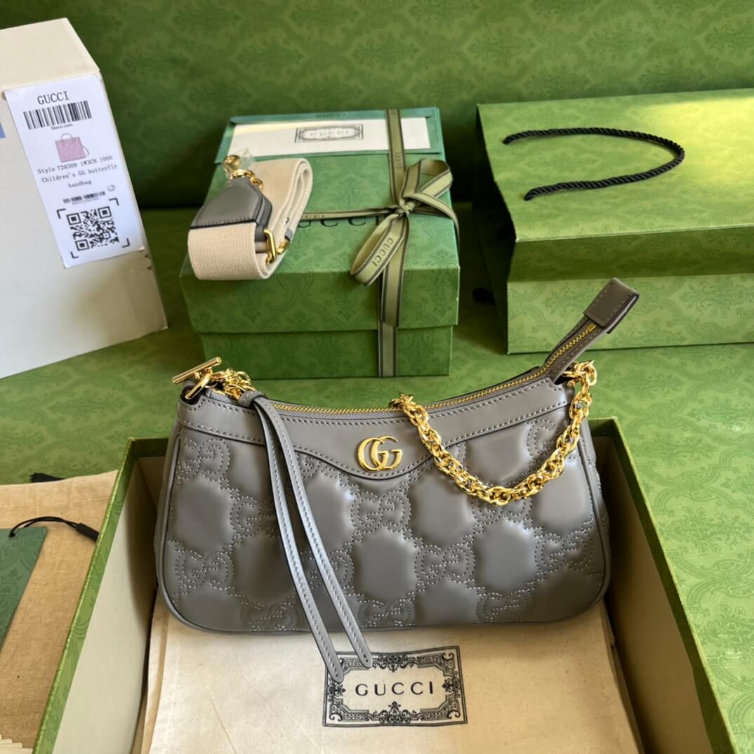 Gucci Matelasse Grey Handbags