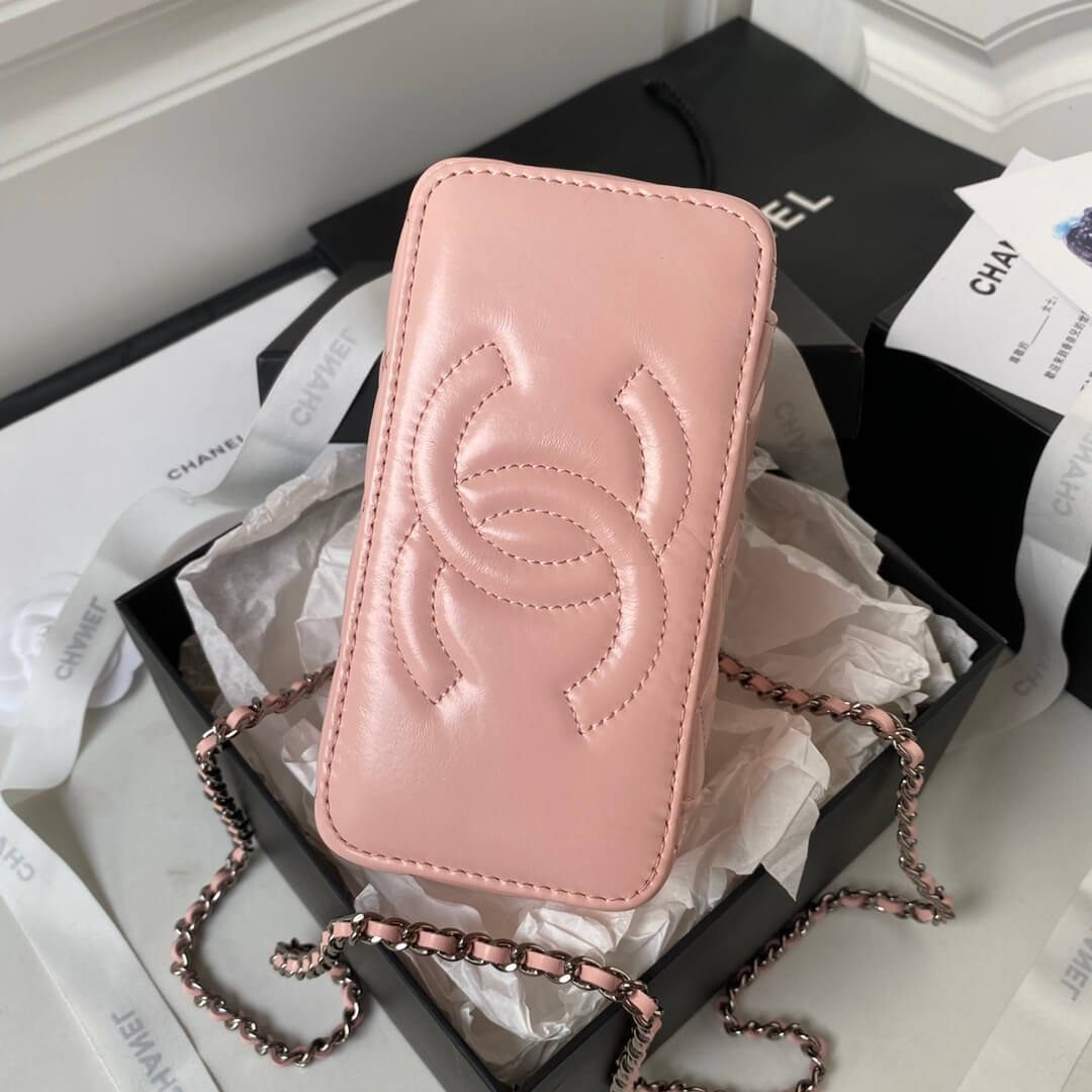 Chanel 22C Pink Caviar Vanity Bag - Image 4