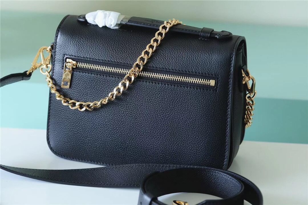 LV Oxford Lockme Leather Bag Black - Image 6