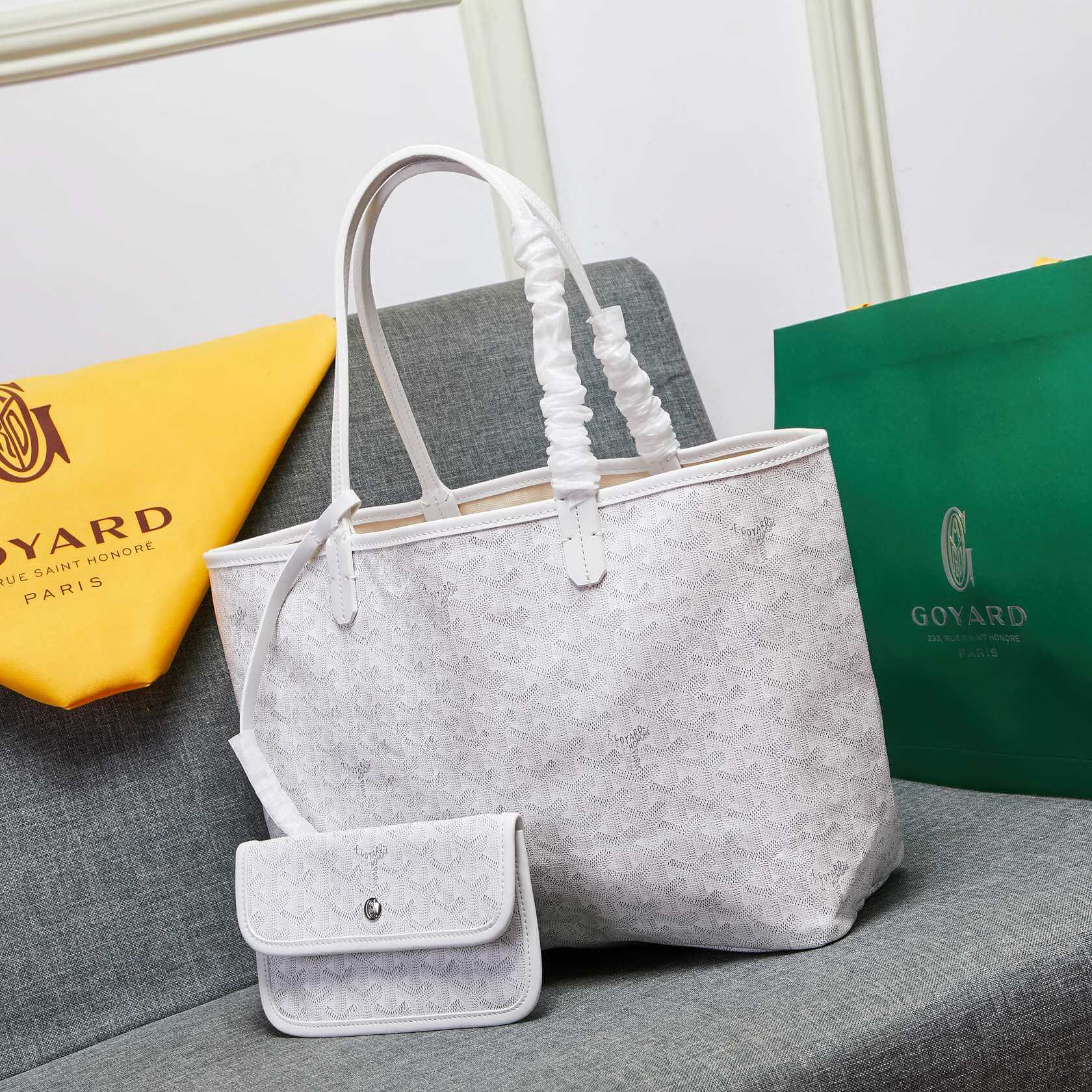 Goyard Tote Large White Bag - Image 6