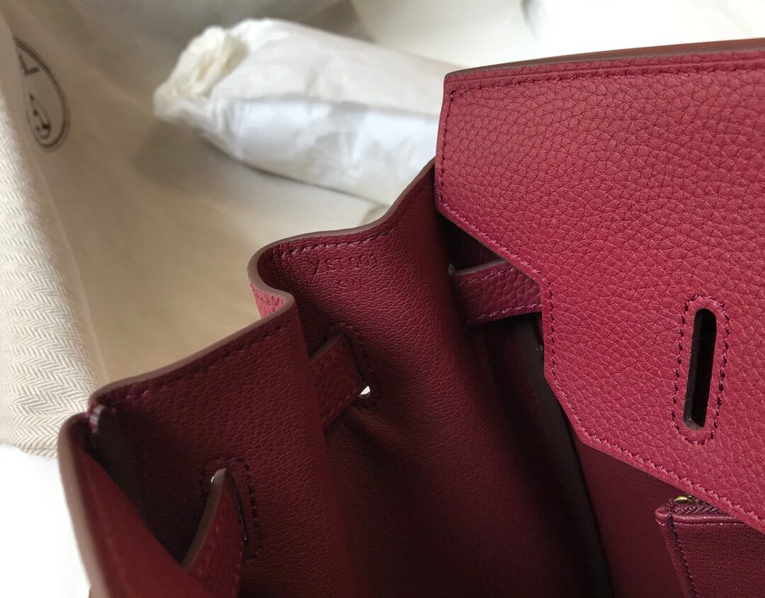 Hermes Birkin Brownish Crimson Bag - Image 2