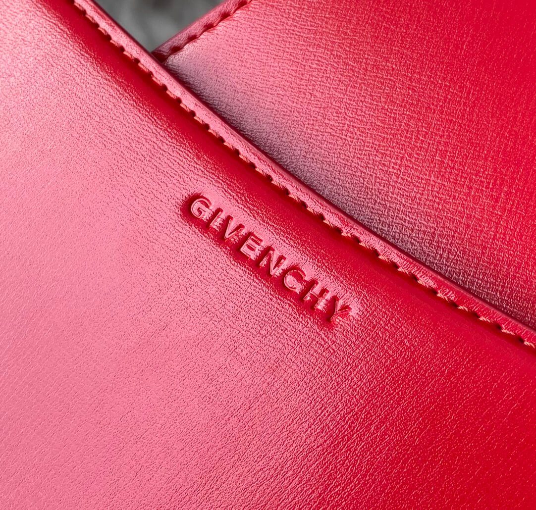 Givenchy V-Shaped Cut Out Chain Bag Red - Image 2