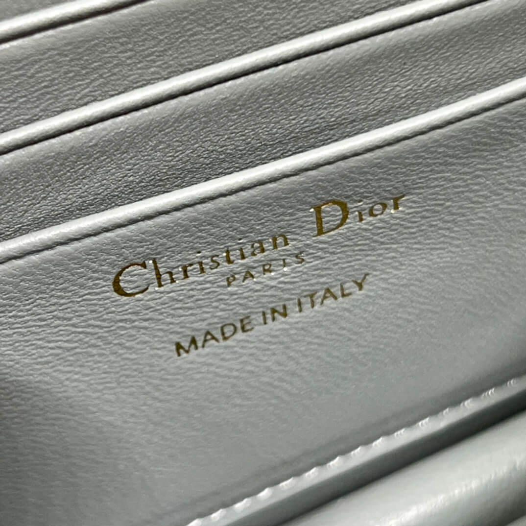 Miss Dior Top Handle Bag Grey in Patent Leather - Image 6