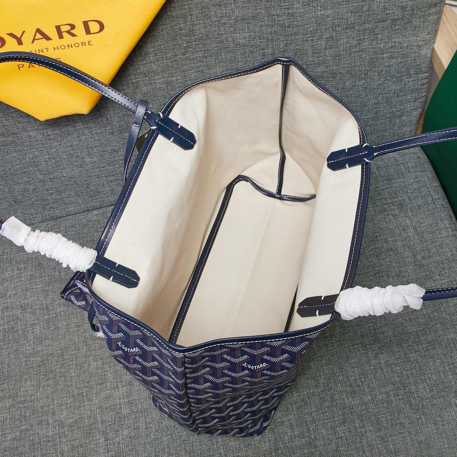 Goyard Tote Large Blue Bag - Image 4