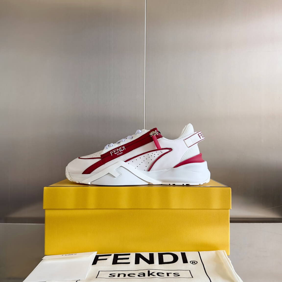 Fendi Flow Men's Leather Sneakers