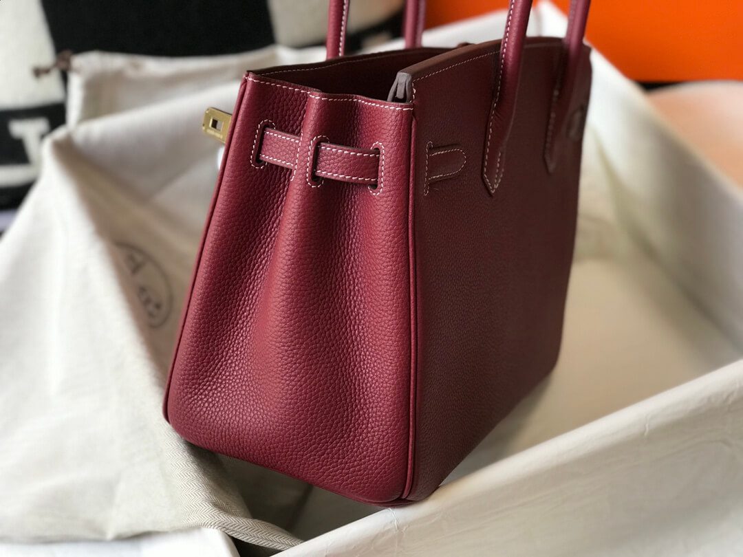 Hermes Birkin Brownish Crimson Bag - Image 4