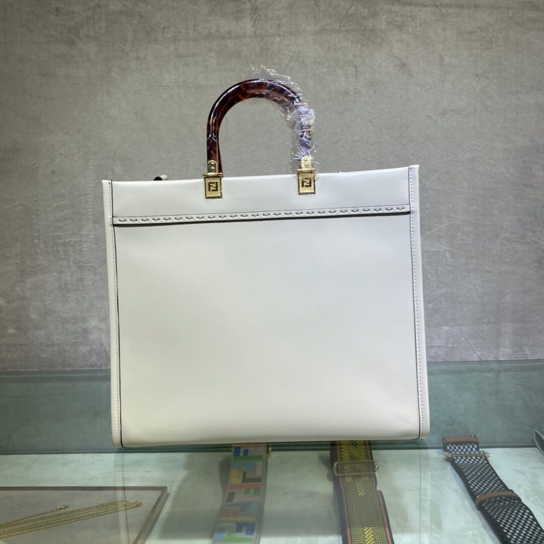 Women Fendi Sunshine Medium Bag White - Image 2