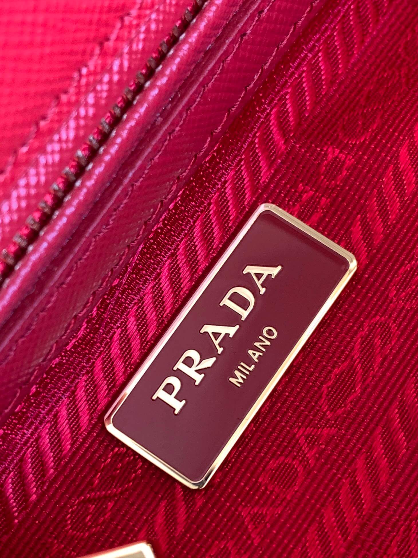 Prada Galleria Saffiano Red Bag - Image 3