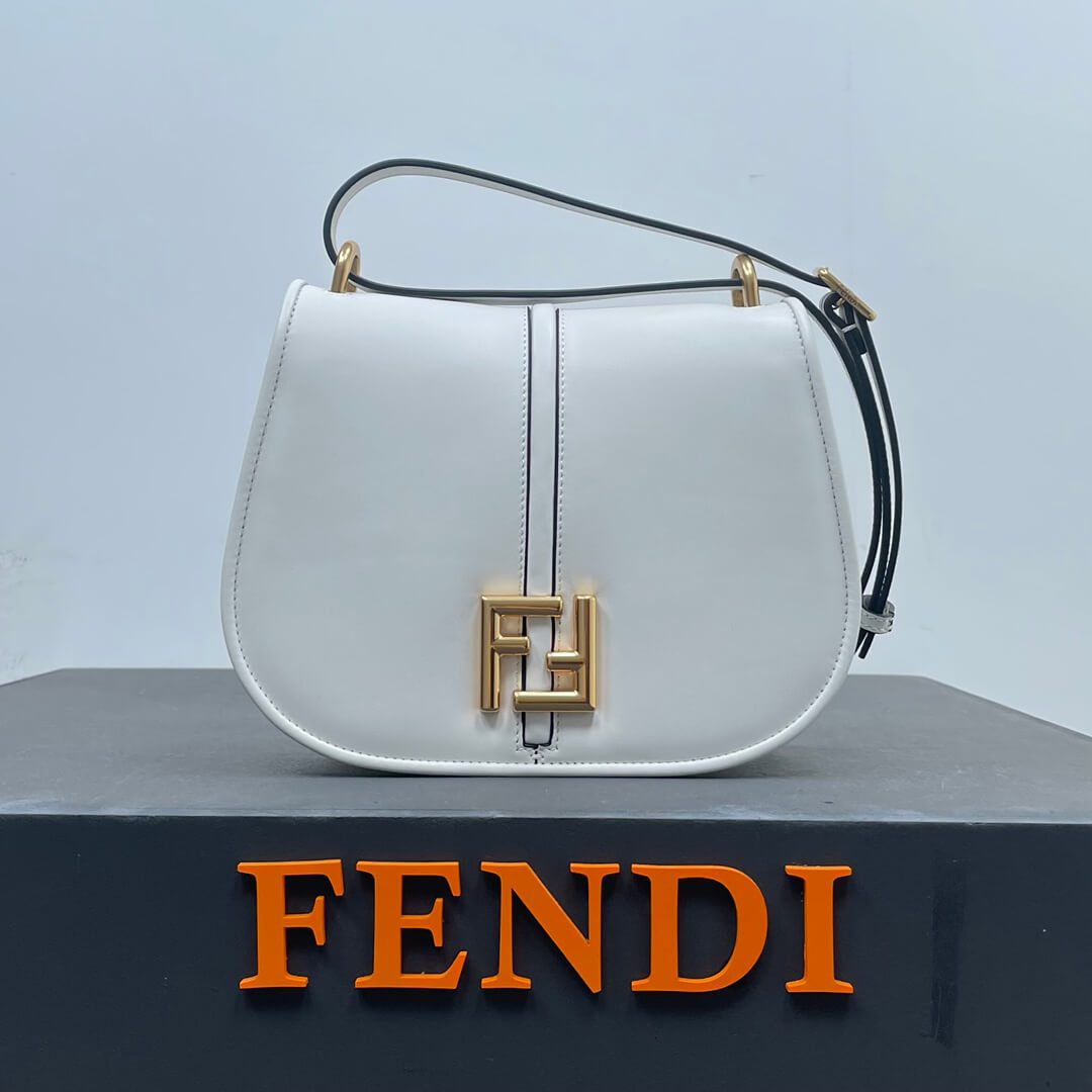 Fendi C'mon Medium White Bag