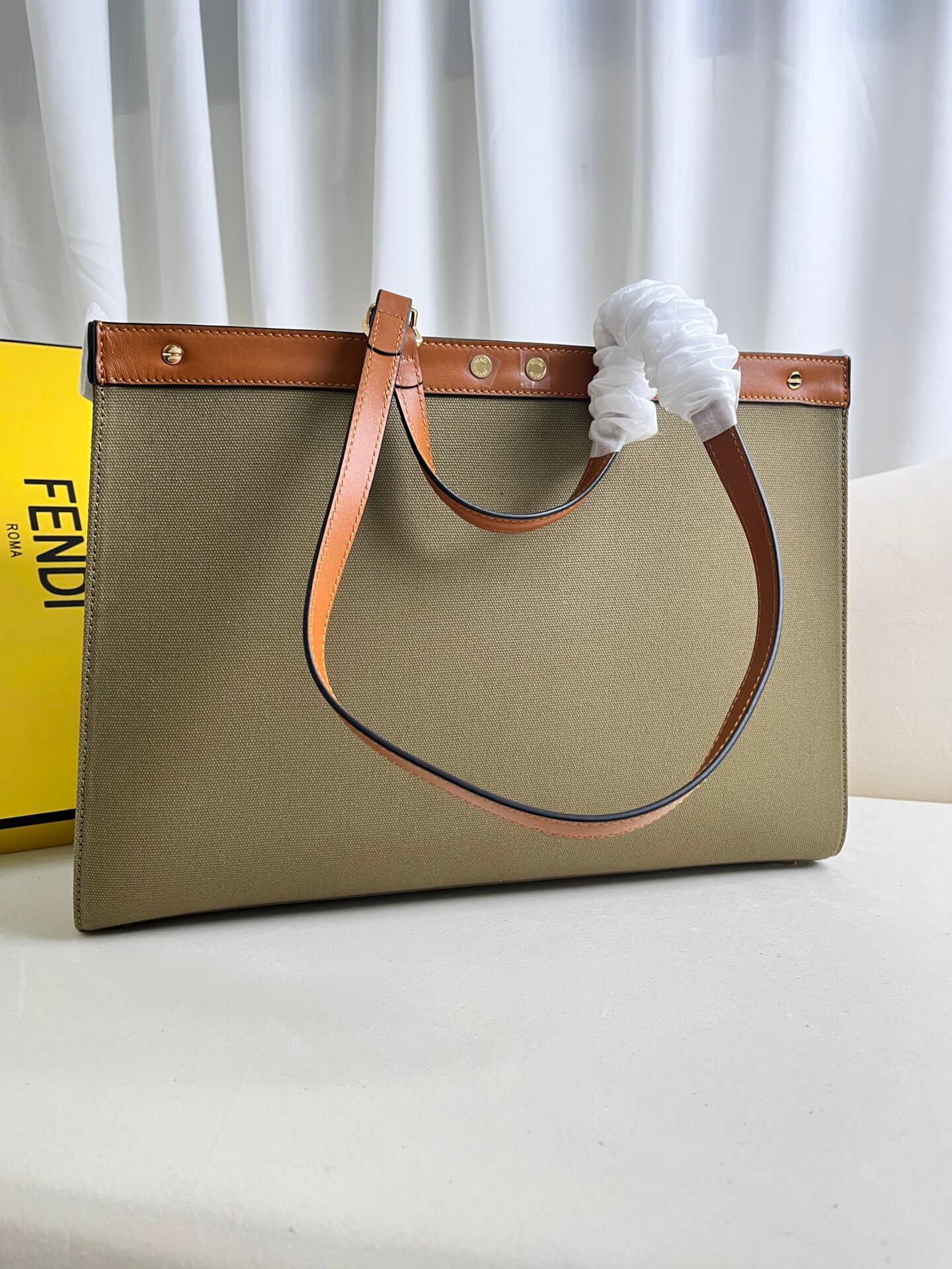 Fendi Women's X-tote Bag In Canvas With Thread-embroidered Ff Monogram - Image 5