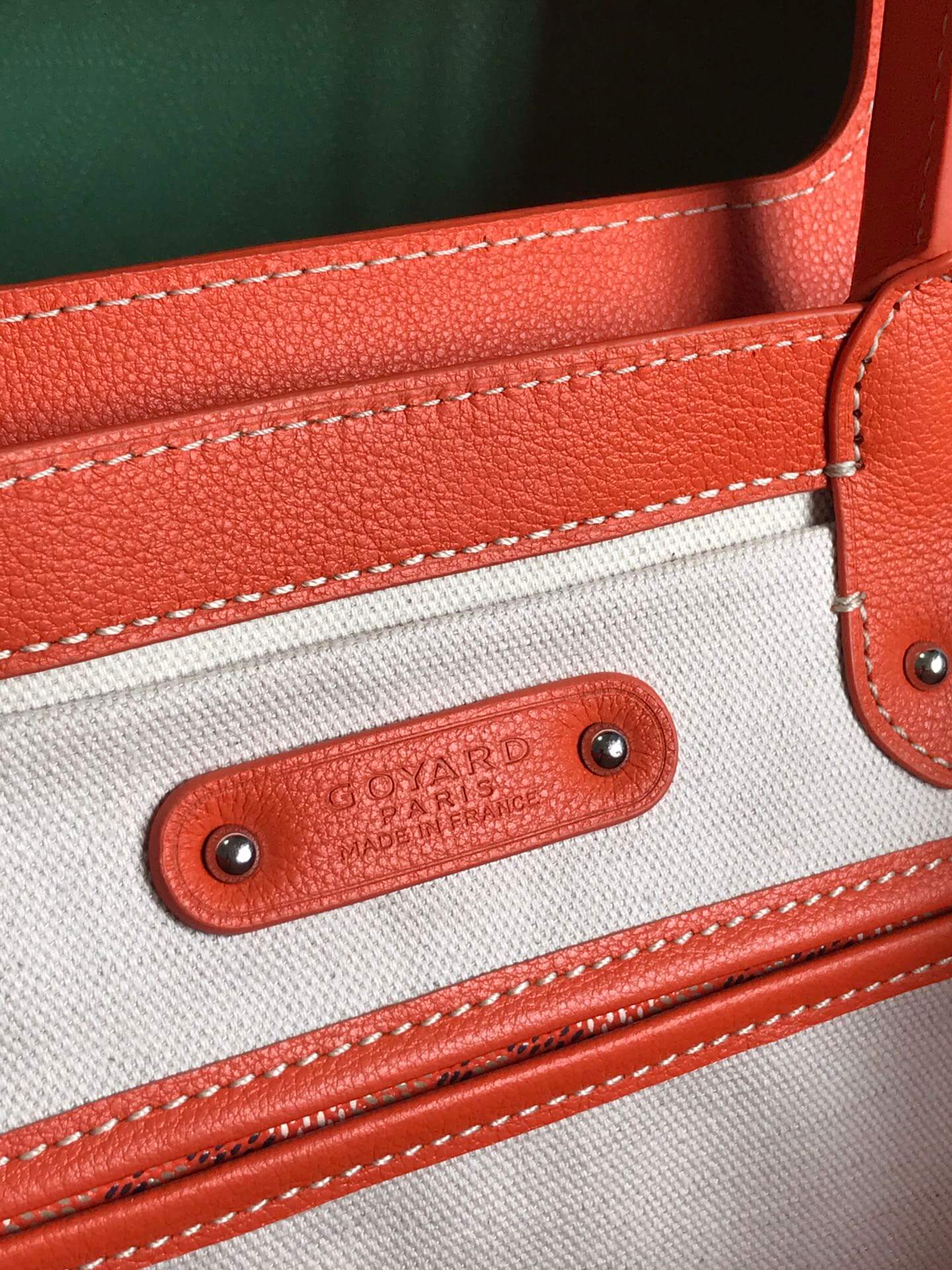 Goyard Saigon Tote Orange Bag - Image 3