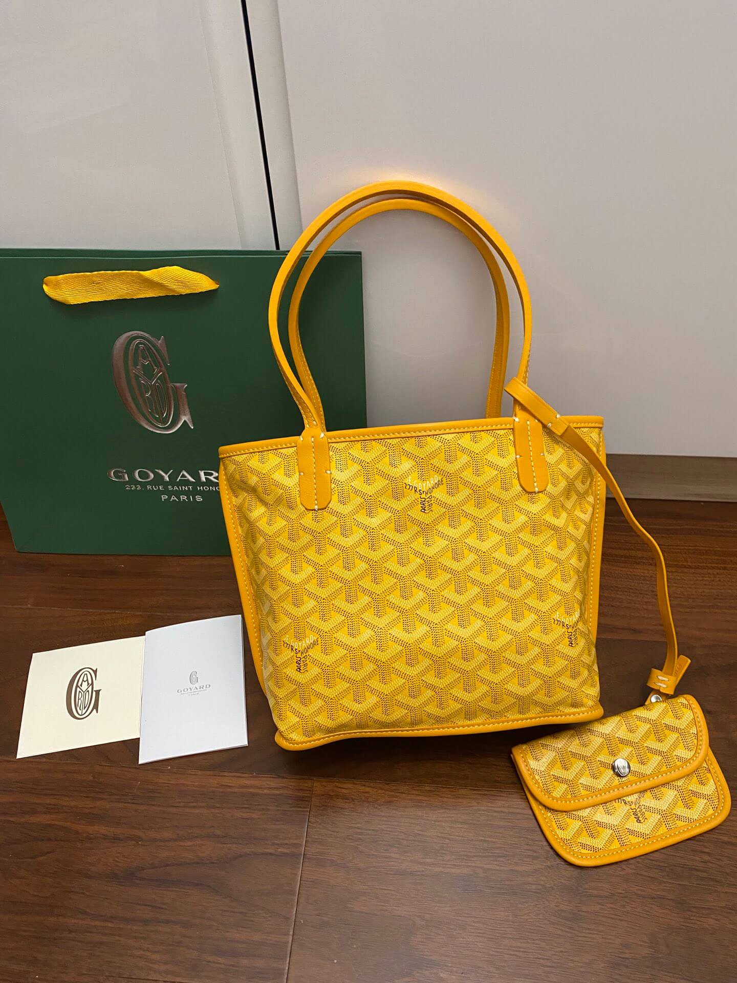 Goyard Mini Tote Yellow Bag