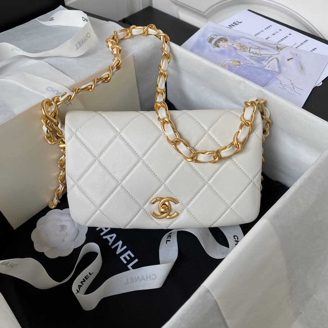Chanel Small Flap Bag In White