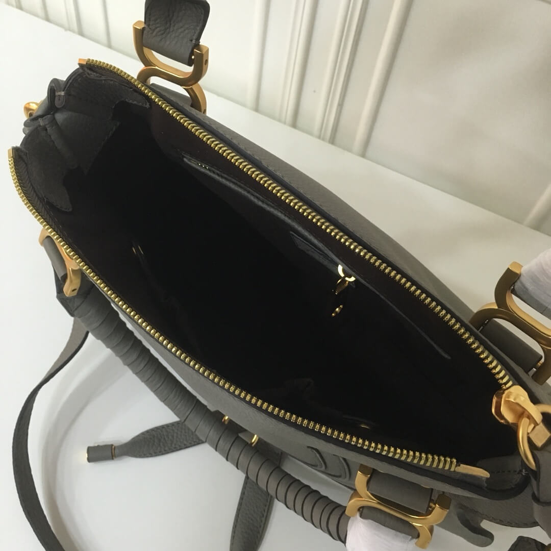 Chloe Marcie Double Carry Grey Bag - Image 2