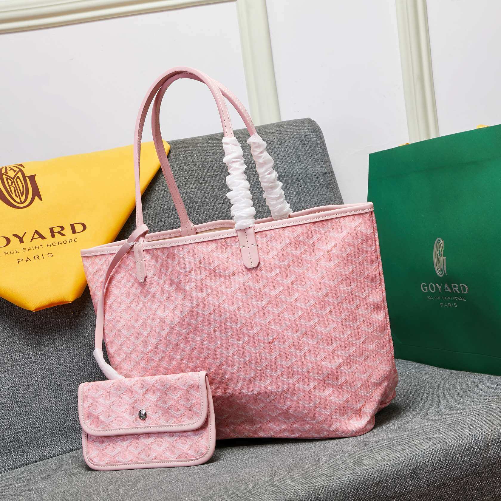 Goyard Tote Large Pink Bag - Image 5