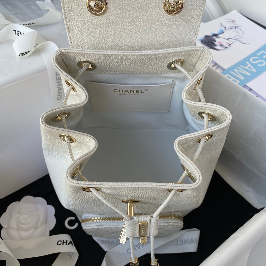Chanel Affinity White Backpack - Image 3