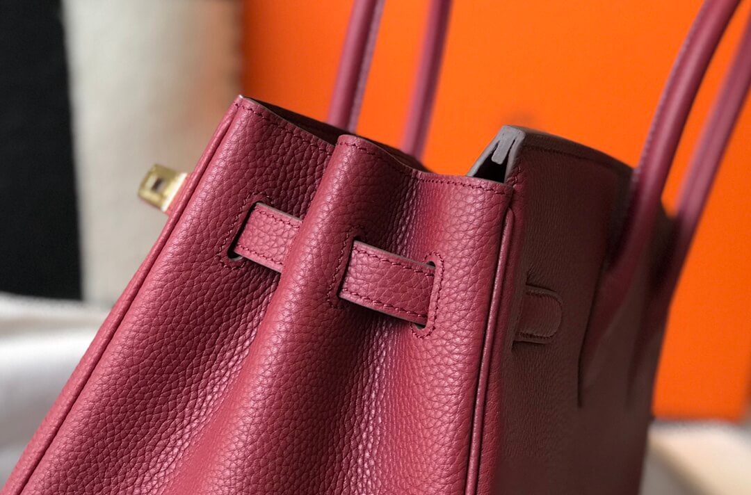 Hermes Birkin Brownish Crimson Bag - Image 5