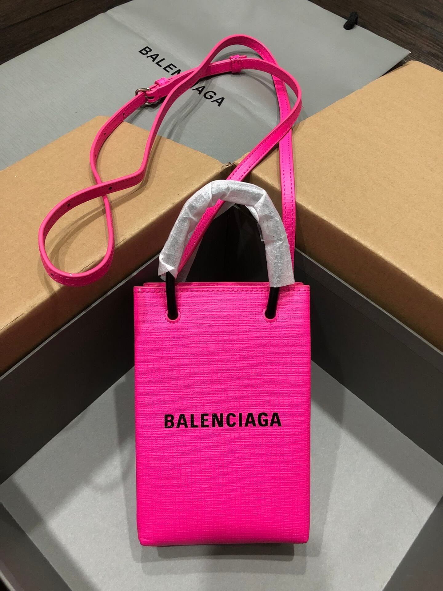 Balenciaga Shopping Phone Holder Bag