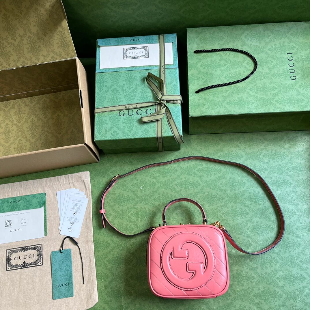 Gucci Blondie Top Handle Pink Bags - Image 3