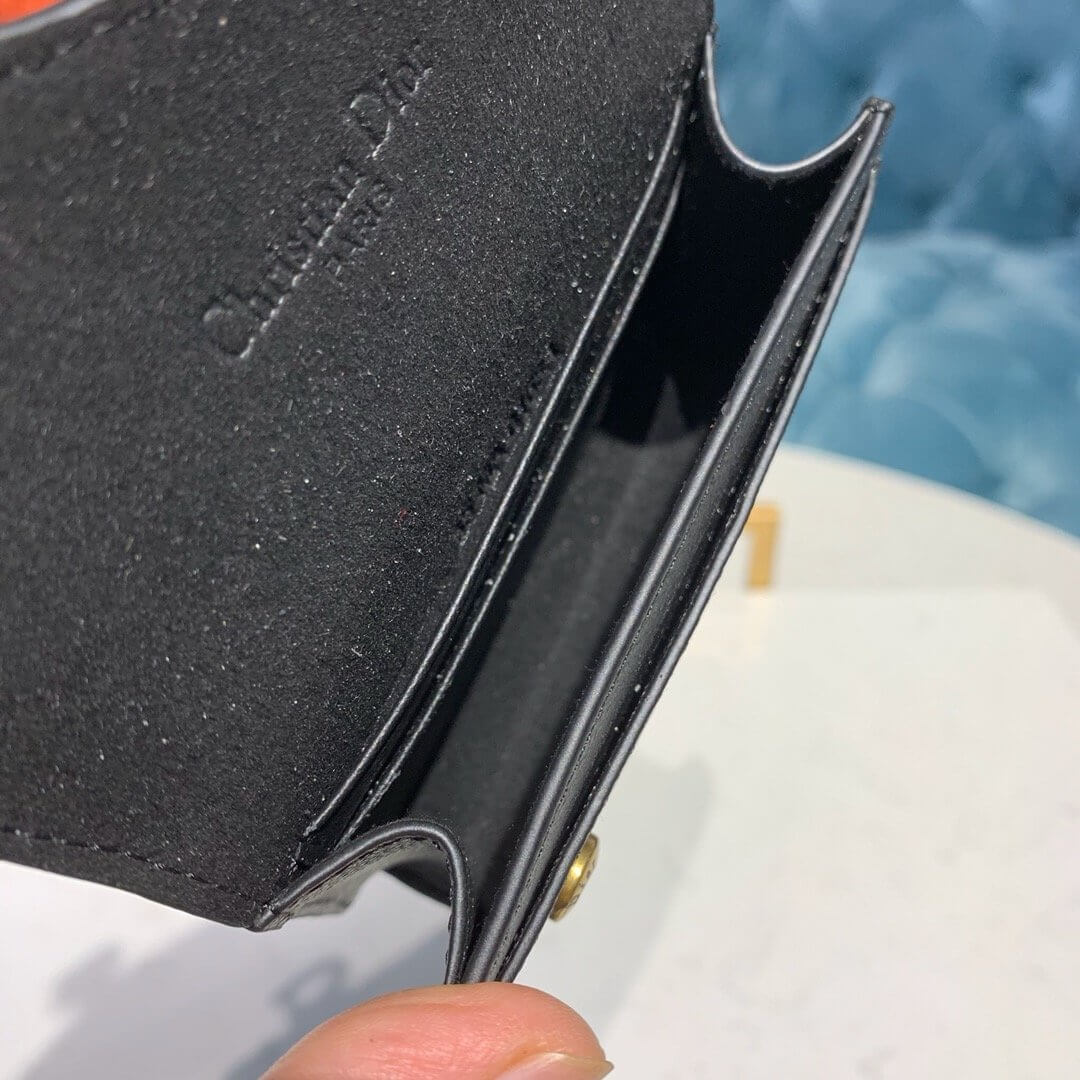 Dior Saddle Flap Card Holder Black - Image 7