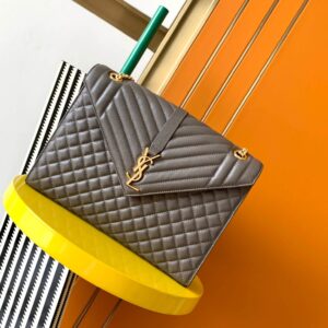 YSL Large Envelope Matelassé Leather Shoulder Bag