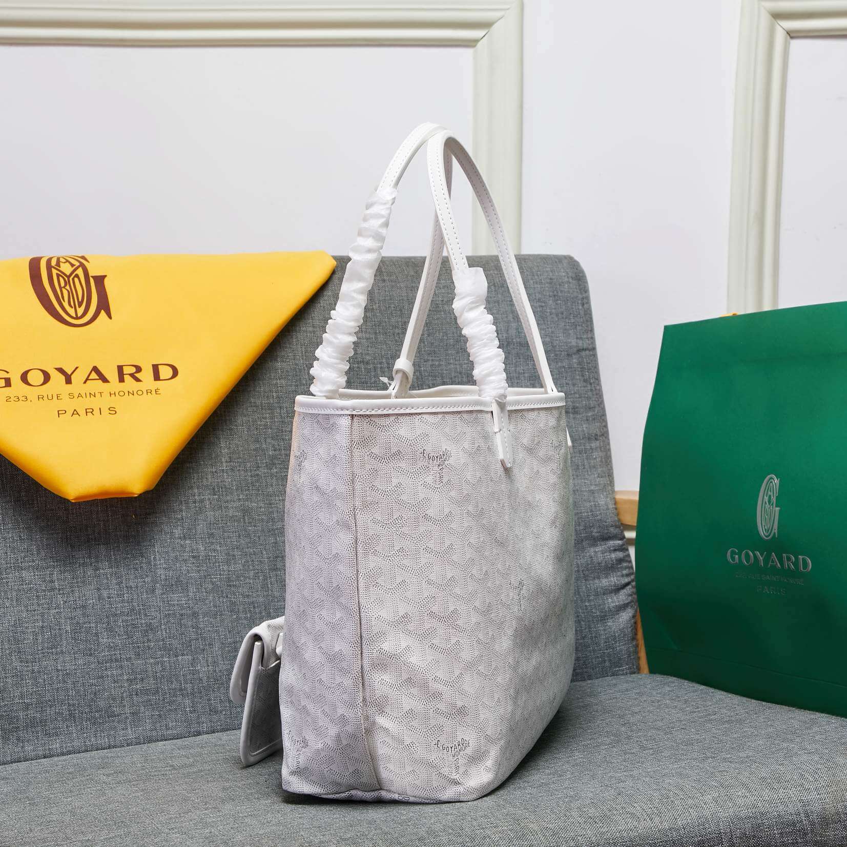 Goyard Tote Large White Bag - Image 7