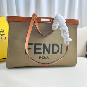 Fendi Women's X-tote Bag In Canvas With Thread-embroidered Ff Monogram