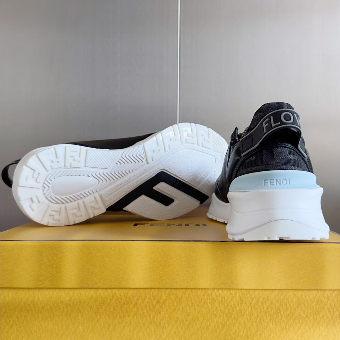 Fendi Flow Men's Leather Sneakers - Image 2
