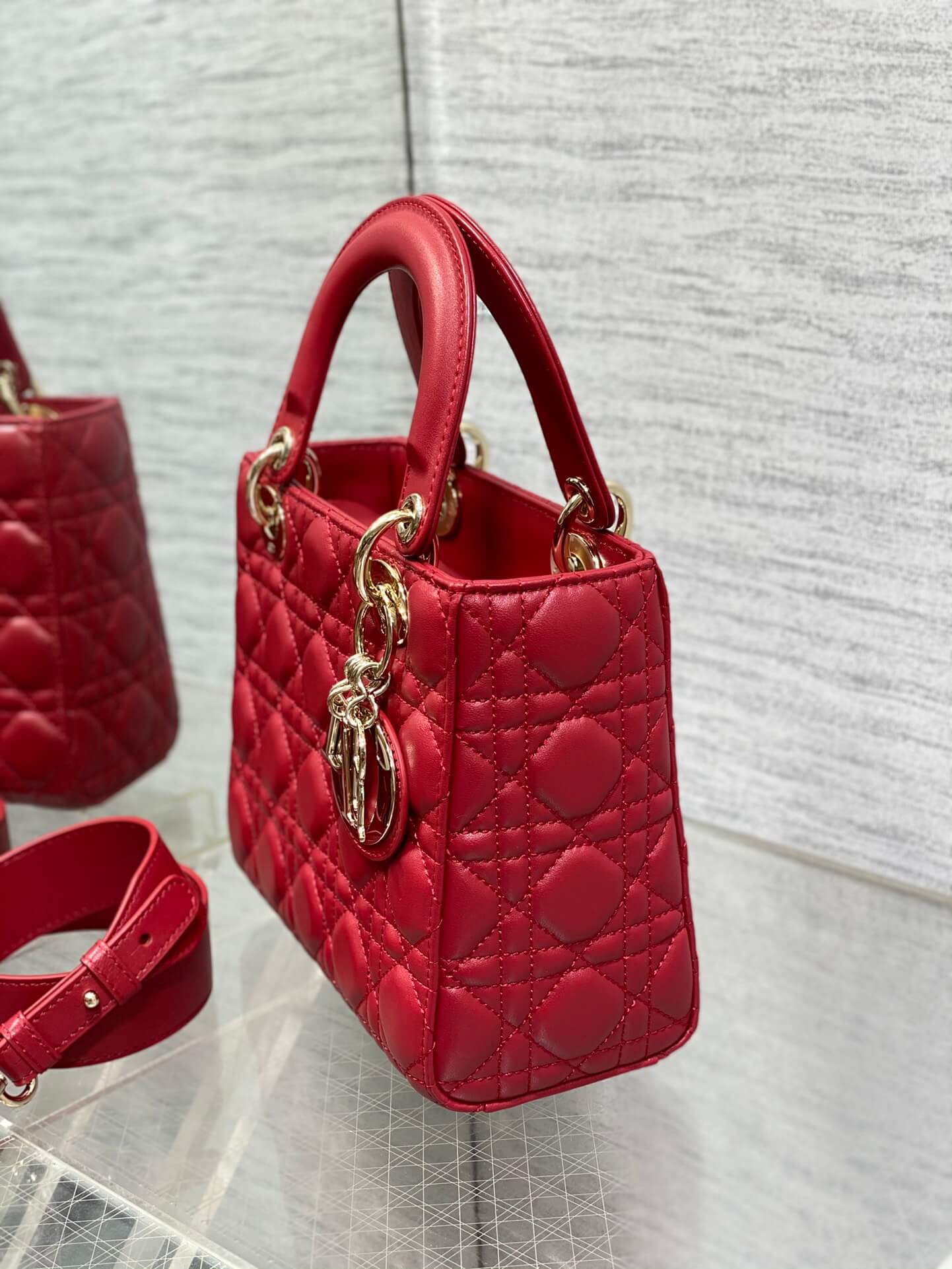 Lady Dior Bag Red - Image 7