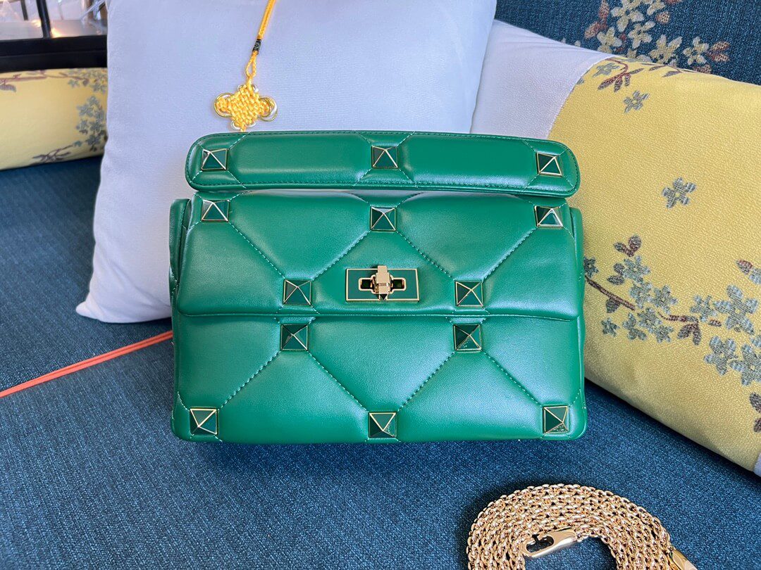Valentino Garavani Roman Stud Green Bag