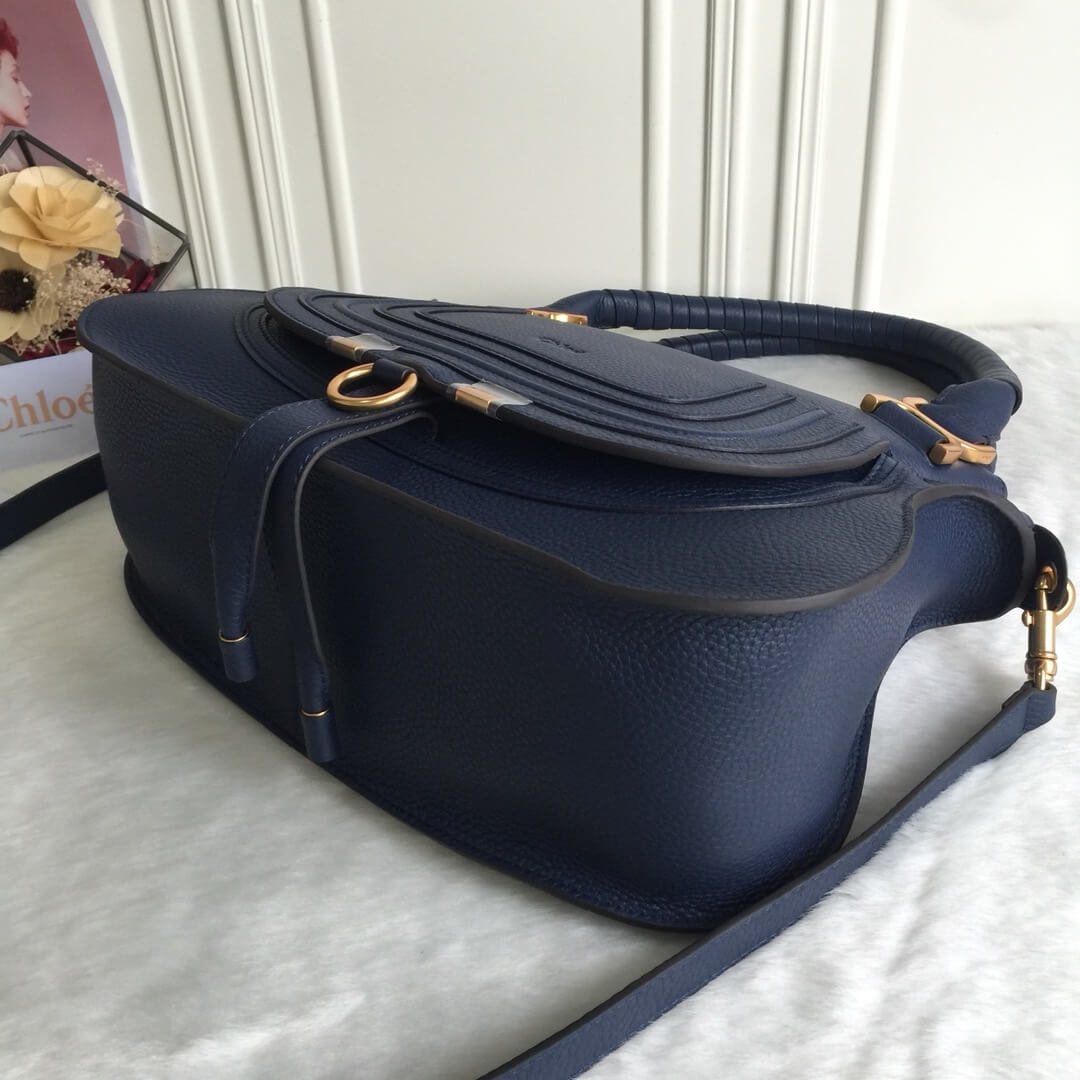 Chloe Marcie Double Carry Blue Bag - Image 9