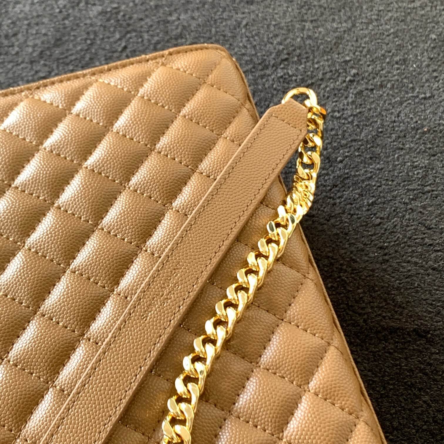 YSL Large Envelope Matelassé Leather Shoulder Bag - Image 3