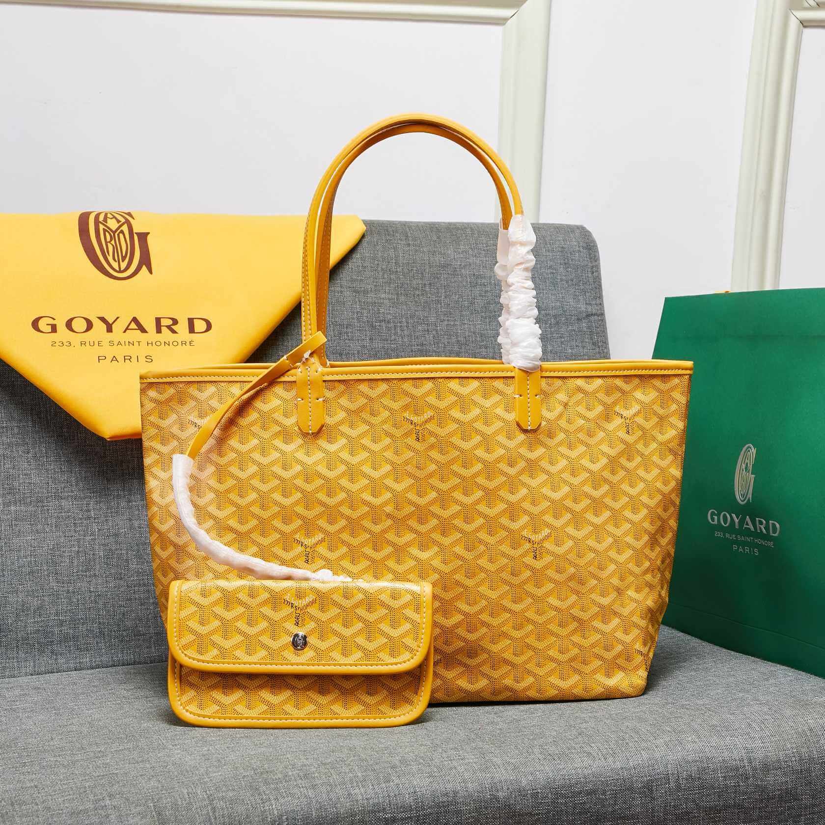 Goyard Tote Large Yellow Bag
