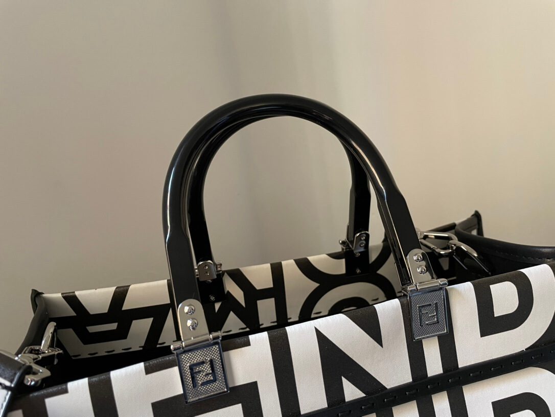 Fendi Sunshine Roma Bag Capsule Leather Black/White - Image 2