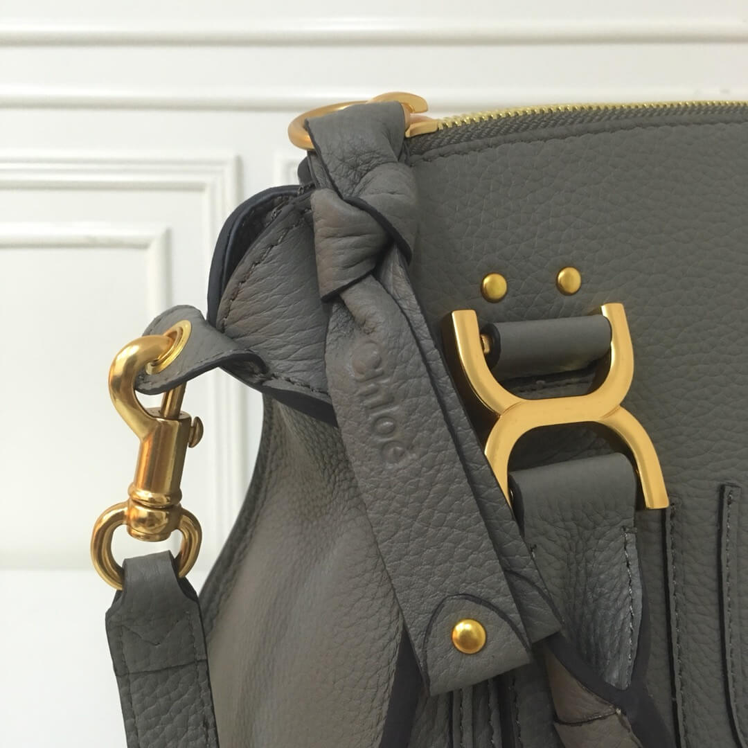 Chloe Marcie Double Carry Grey Bag - Image 4