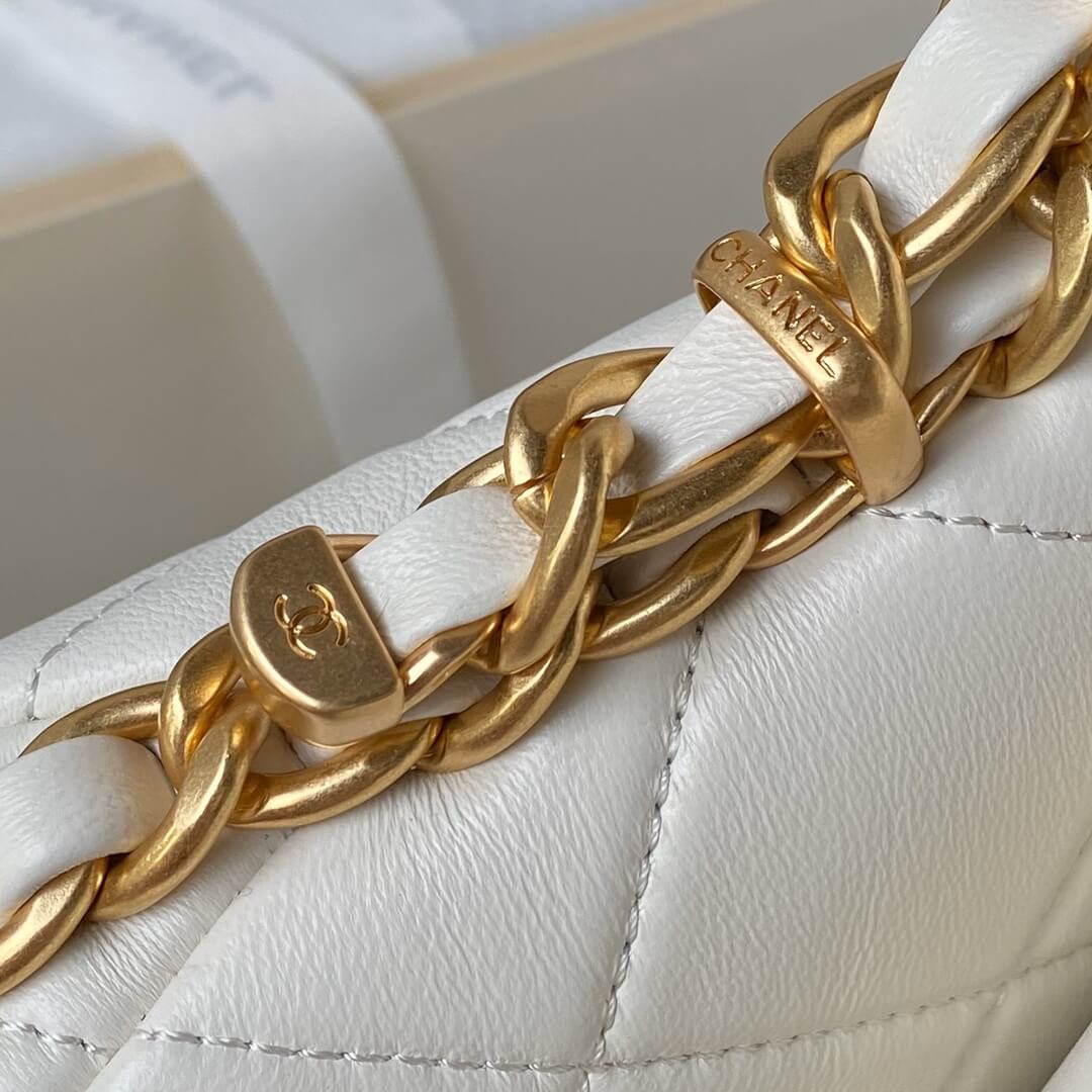 Chanel Small Flap Bag In White - Image 2