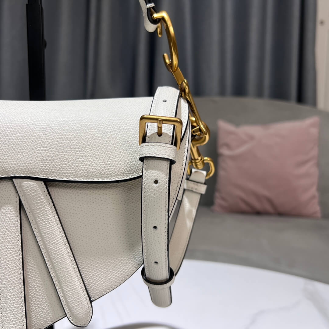 Dior Saddle Bag In White - Image 2