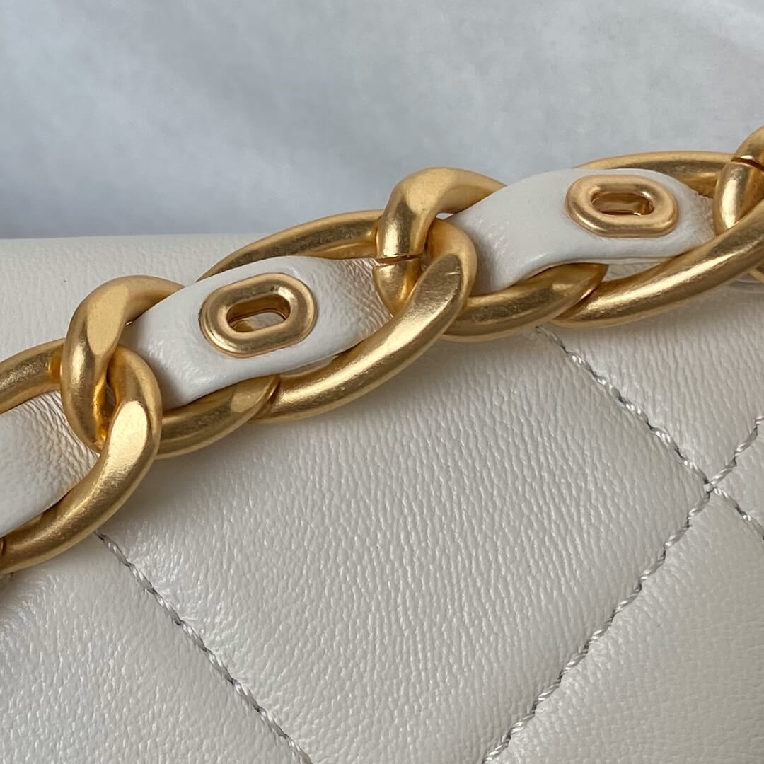 Chanel Small Flap Bag In White - Image 6