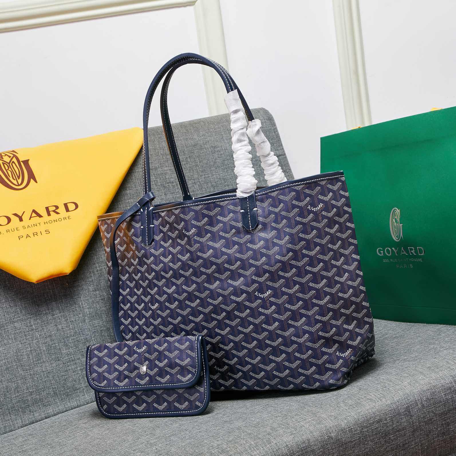 Goyard Tote Large Blue Bag - Image 5
