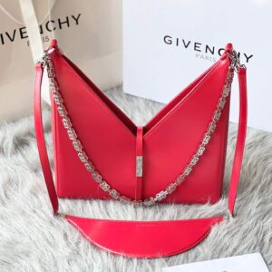 Givenchy V-Shaped Cut Out Chain Bag Red