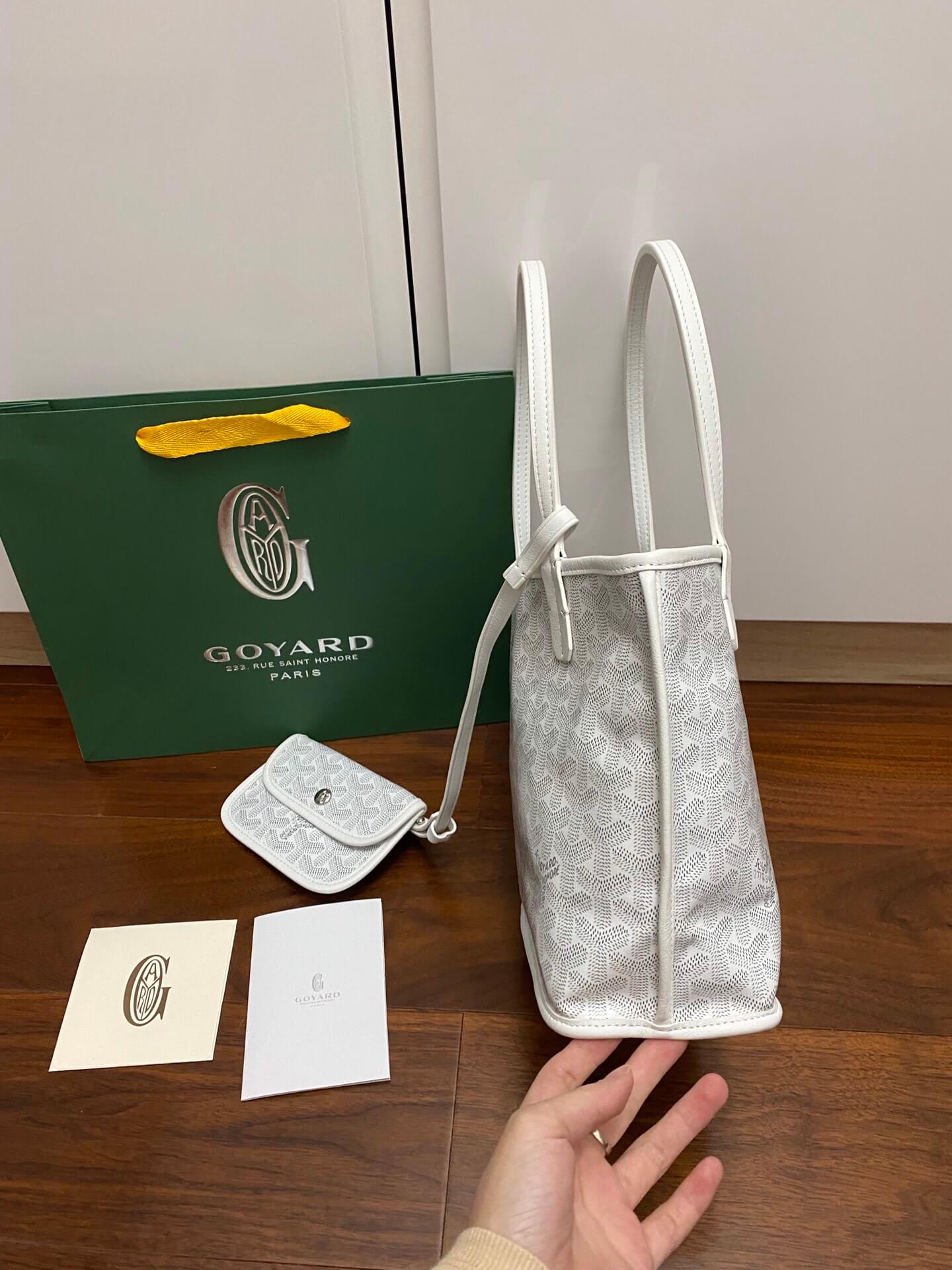 Goyard Mini Tote White Bag - Image 7