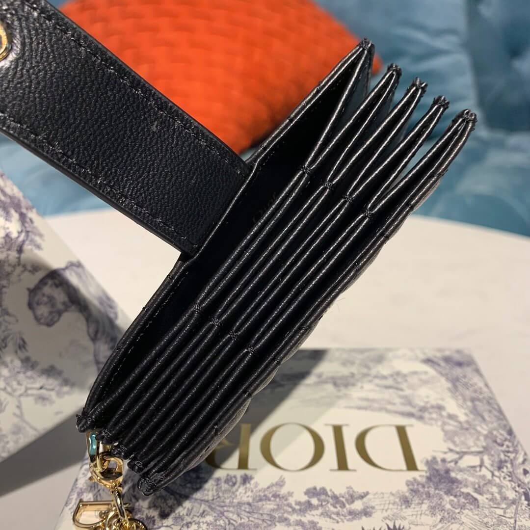 Dior Dior 5-Gusset Card Holder Black - Image 2