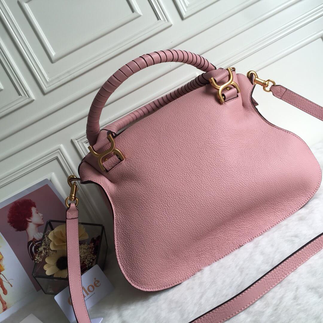 Chloe Marcie Double Carry Pink Bag - Image 3
