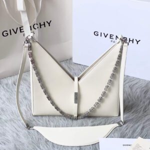 Givenchy V-Shaped Cut Out Chain Bag White