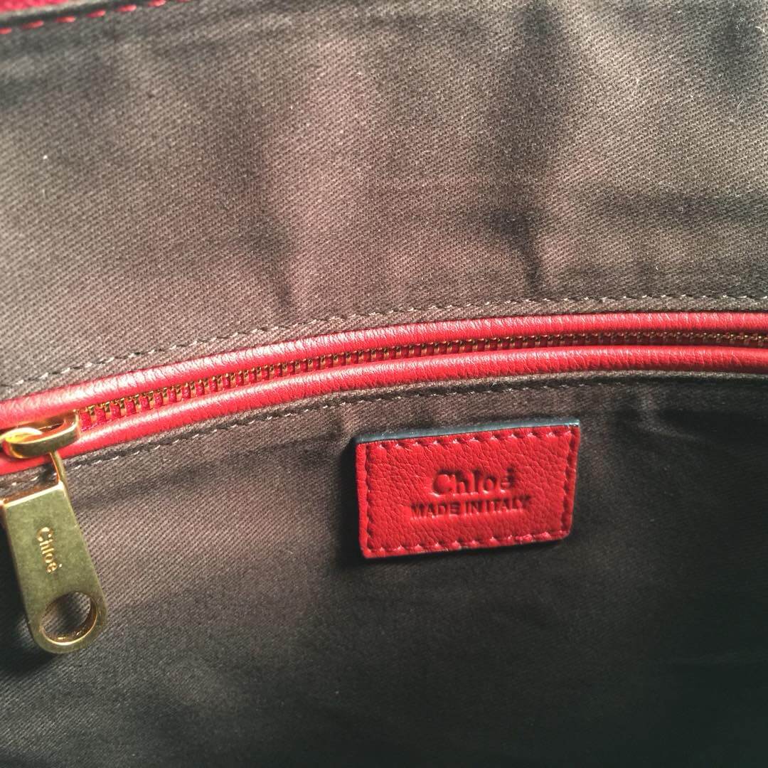 Chloe Marcie Double Carry Red Bag - Image 4