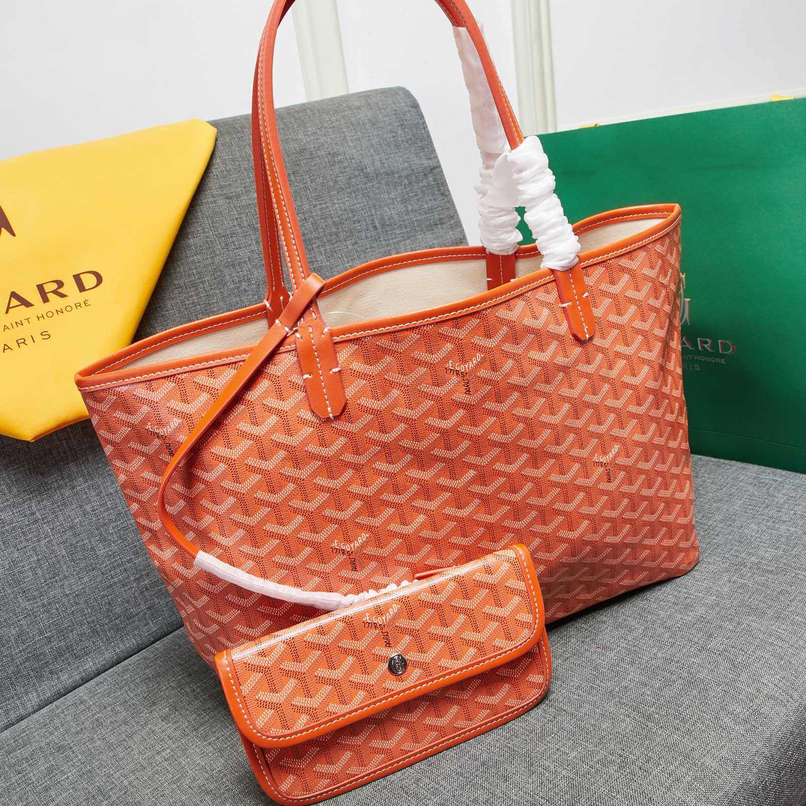 Goyard Tote Large Orange Bag - Image 3